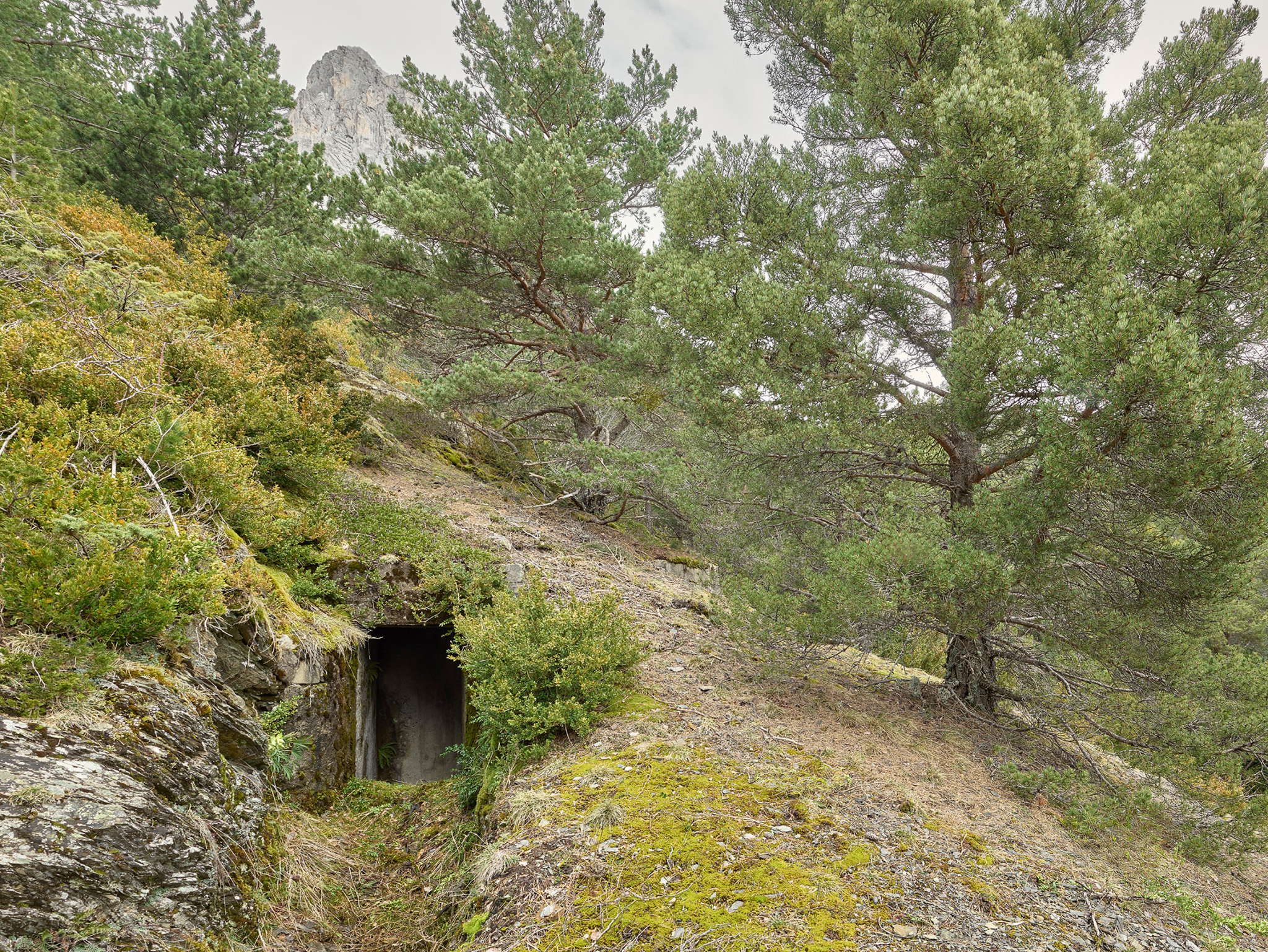 NR 109 Sallent, Work 7, Machine Gun. Coord. 42.78294, -0.33452. Alt. 1,543 m. 7/3/2025. Photography by Iñaki Bergera.