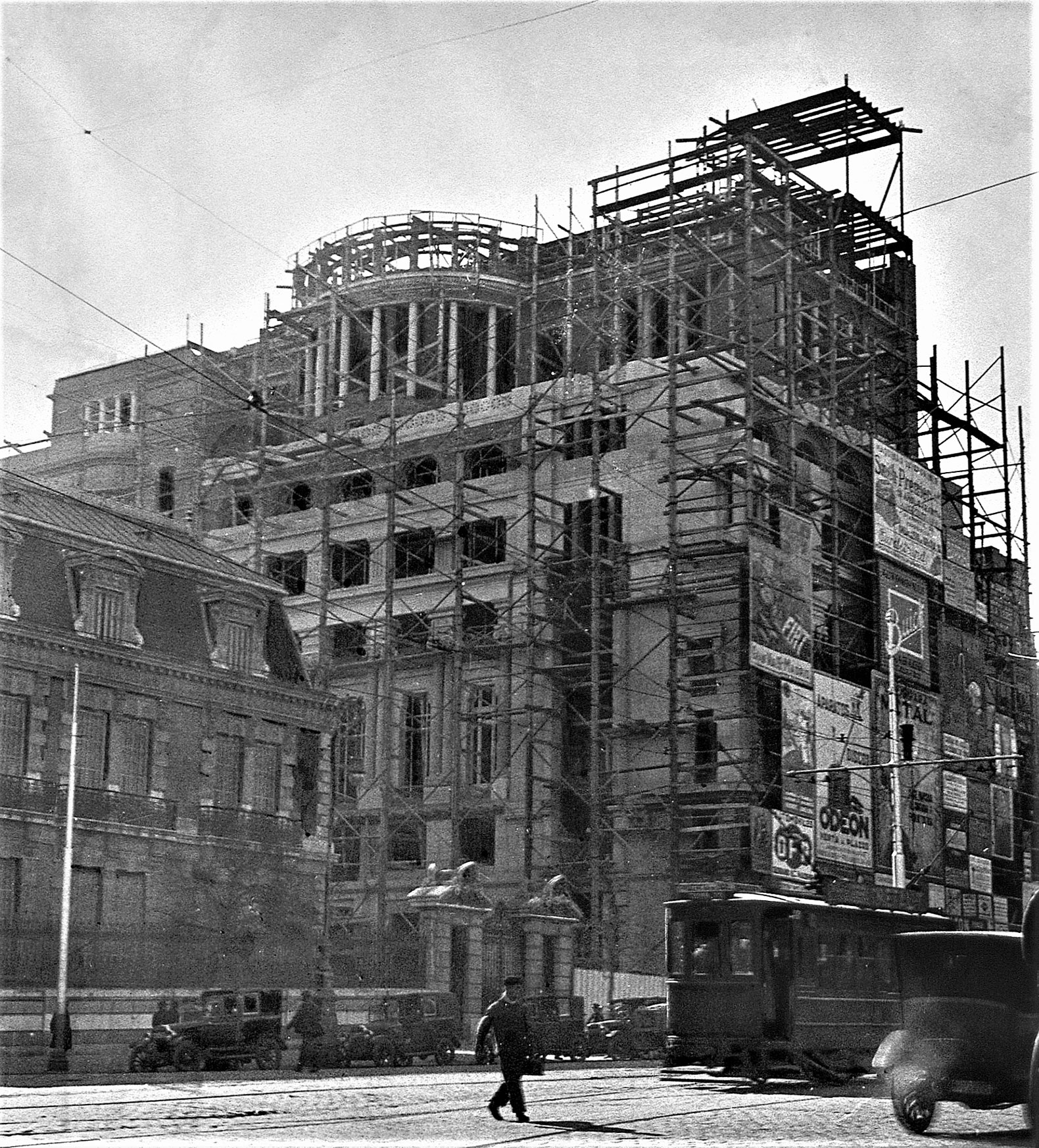Construction work on the Círculo de Bellas Artes. 1925. Image taken from the book by José Luís Temes. El Círculo de Bellas Artes. Madrid. 1980-1936. Courtesy of the Círculo de Bellas Artes.