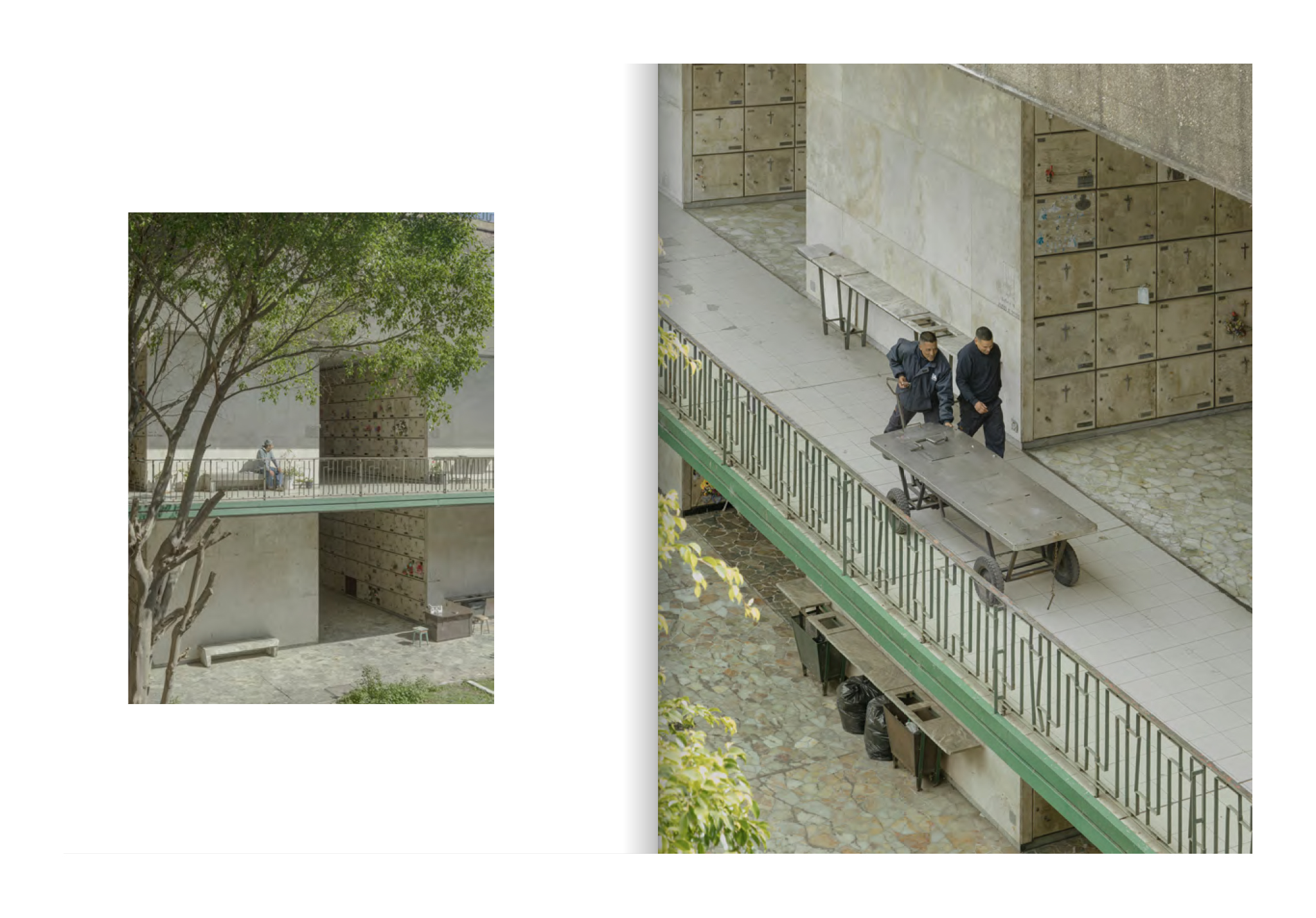 Inside pages of the book. "Chacarita Moderna, the Brutalist Necropolis of Buenos Aires" by Léa Namer. Courtesy of Léa Namer.