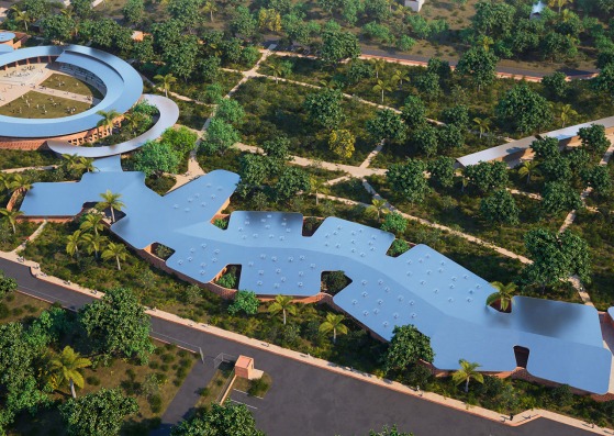 Centre des Cultures et Spiritualités Ewés por Kéré Architecture. Visualización cortesía por Kéré Architecture.