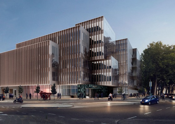 Rendering. Apollolaan building by OMA. Image courtesy of OMA