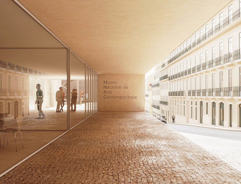 Visualización. Museo Nacional de Arte Contemporáneo de Lisboa por Luis Manuel Pereira, Baile Menduiña y del medio atelier
