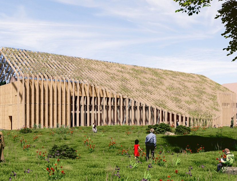 Ehrhardt Museum por Kéré architecture y HK Architekten. Visualización por Kéré architecture  Ehrhardt Museum por Kéré architecture y HK Architekten. Visualización por Kéré architecture