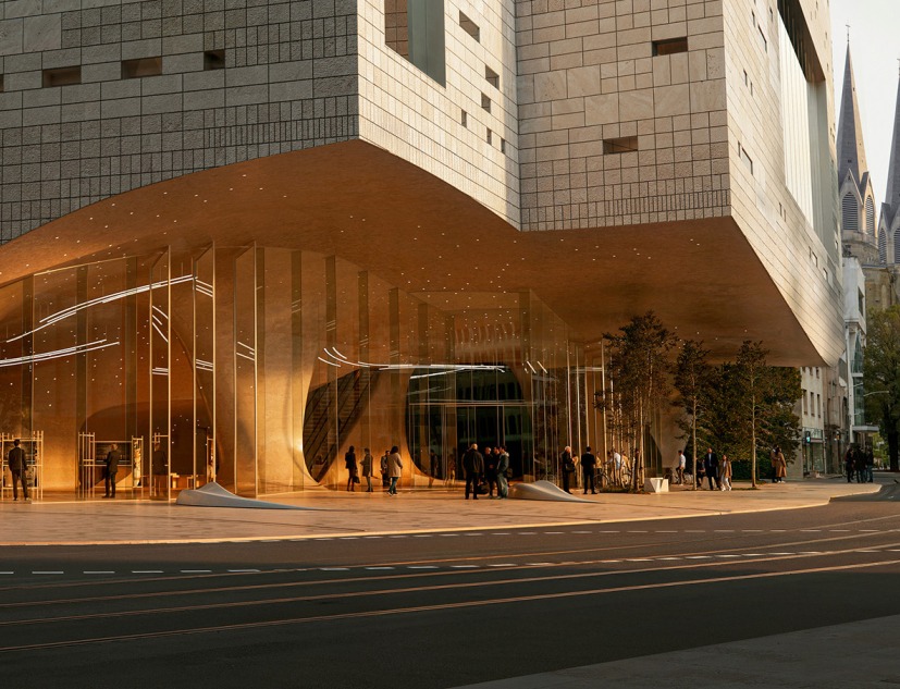 Visualización. Nuevo teatro de ópera de Düsseldorf. Imagen por Mir