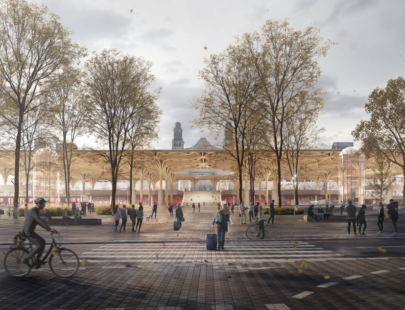 Vista al parque. ŠŤASTNÝ HLAVAK por Henning Larsen Architects. Visualización por Bloom Images Vista al parque. ŠŤASTNÝ HLAVAK por Henning Larsen Architects. Visualización por Bloom Images