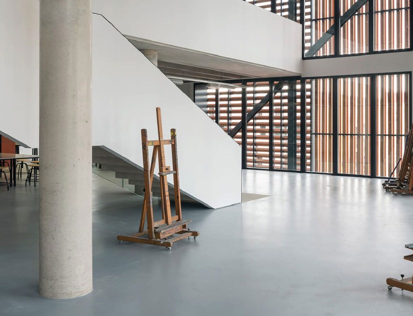 Massana School of Art and Design, 2006-2017, Barcelona. Carme Pinós. "Como suena un edificio" by ICO Museum. Photograph by Duccio Malagamba 