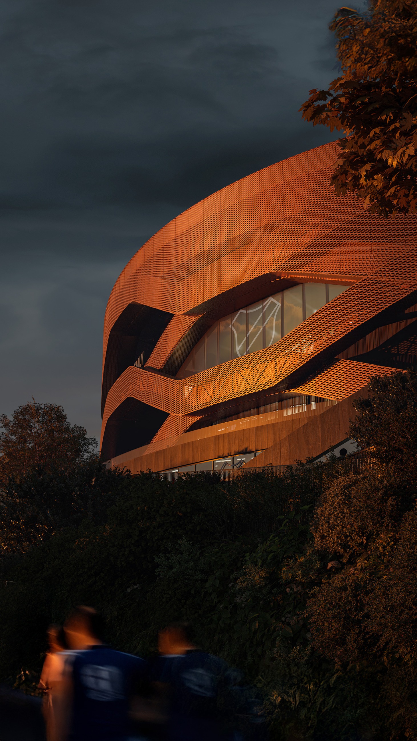 Nové Bazaly Stadium by L35 Architects. Rendering by L35 Architects.