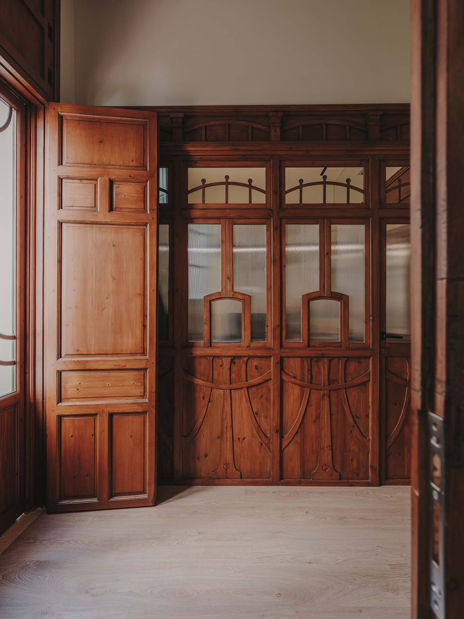 Restoration and interior renovation of a historic building for offices by ARN / Architects. Photograph by Oleh Kardash.