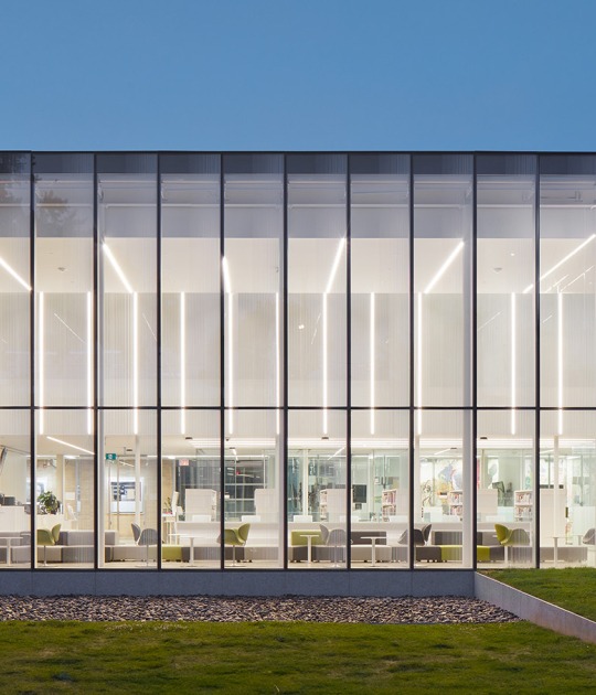 Centennial College’s Story Arts Campus Library by RDHA. Photograph by Tom Arban