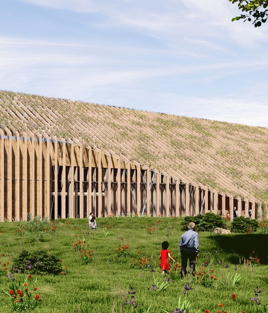 Ehrhardt Museum por Kéré architecture y HK Architekten. Visualización por Kéré architecture  Ehrhardt Museum por Kéré architecture y HK Architekten. Visualización por Kéré architecture