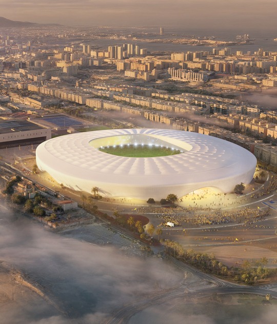 Estadio de Gran Canaria, La Nube por L35 Architects y Estudio 0710. Visualización por L35 Architects