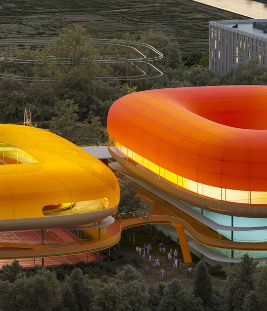 Polideportivo para el distrito de Songjiang en Shanghái por SelgasCano. Visualización por Playtime 