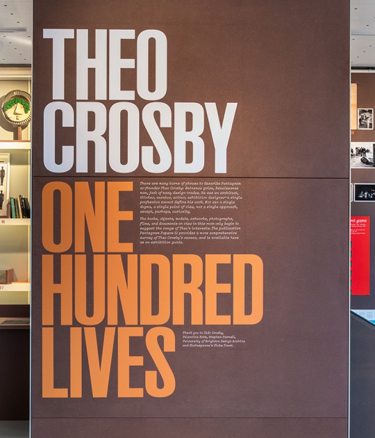 «Theo Crosby: 100 vidas». Fotografía cortesía por Pentagram’s Osh Gallery