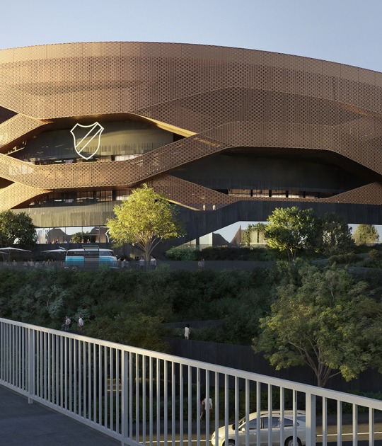 Nové Bazaly Stadium by L35 Architects. Rendering by L35 Architects