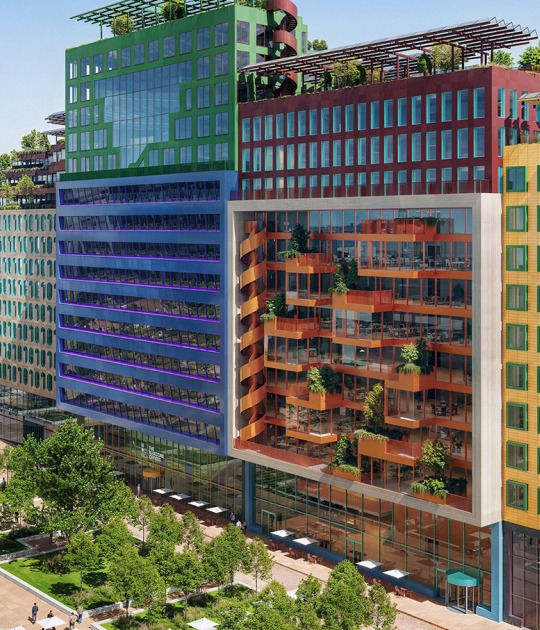 Schieblocks by MVRDV. Rendering by CUUB. Image courtesy of MVRDV