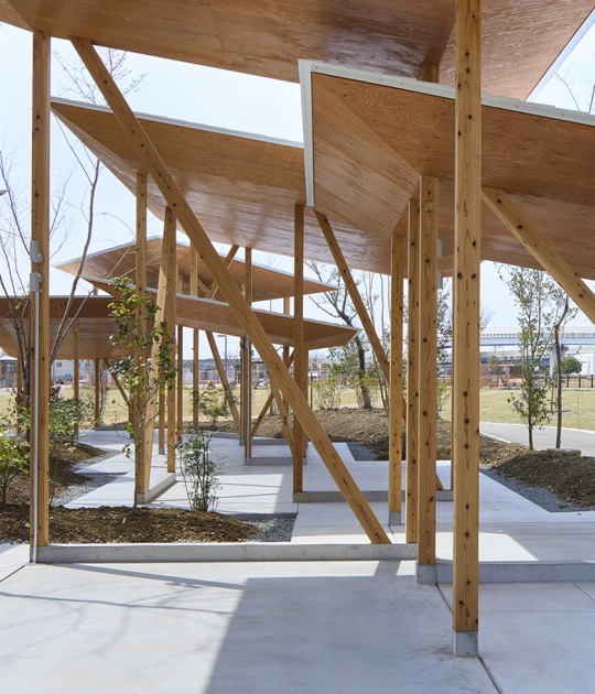 Instalaciones del Parque Baraike por Tomohiro Hata Architect & Associates. Fotografía por Toshiyuki Yano