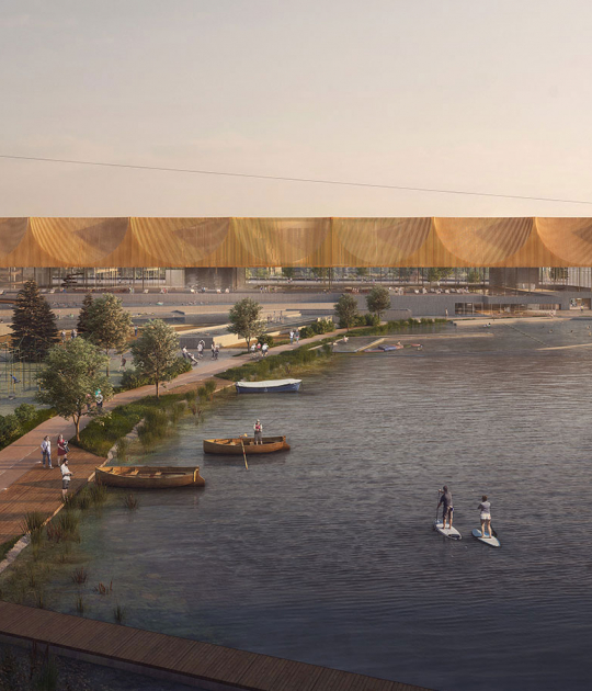 Masterplan para la Ciudad Aeropuerto de Oslo por Haptic Architects y Nordic — Office of Architecture. Imagen cortesía de Forbes Massie, Haptic Architects y Nordic — Office of Architecture