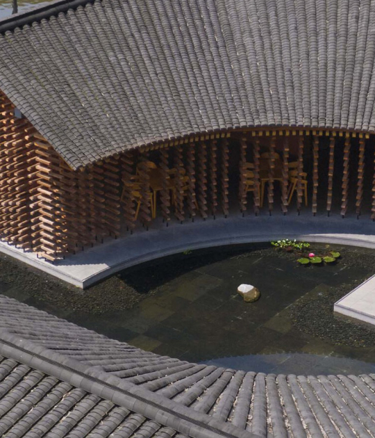 Complejo de jardín de leña Shanshui por Mix Architecture. Fotografía por Arch-Exist
