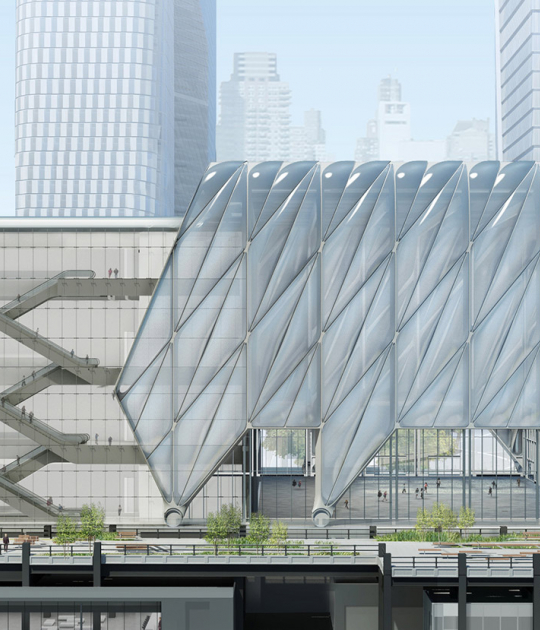 Render. The Shed by Diller Scofidio + Renfro. Image coutesy of Rockwell Group