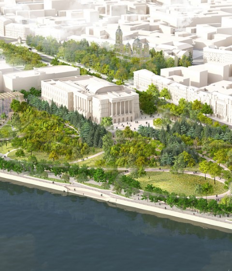 Visualización general. Nuevo parque de la ciudad de San Petersburgo por West 8 + Studio 44