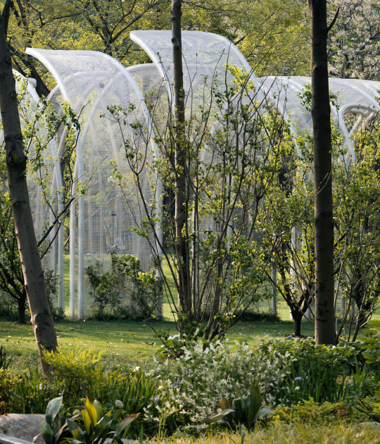 Emerald Screen Pergola by Wutopia Lab. Photograph by CreatAR lmages