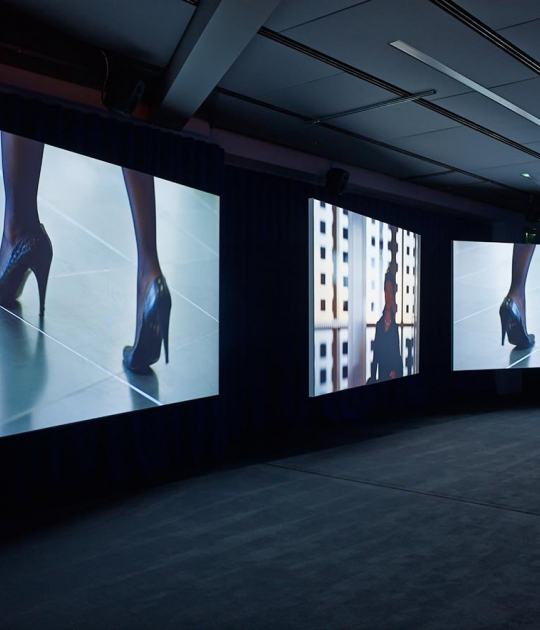 PLAYTIME 2014 3 screen installation ultra high definition with 5.1 surround sound © Isaac Julien Courtesy by Isaac Julien & Galería Helga de Alvear. Photograph by: Stephen White