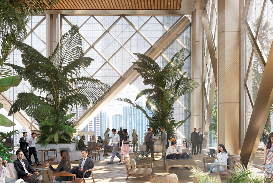 BDO Unibank Inc. Campus by Foster + Partners. Rendering by Foster + Partners