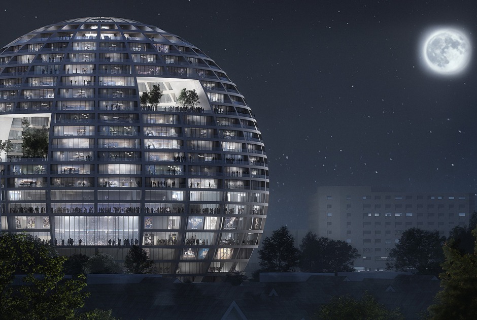 Rendering. The Grand Ballroom in Tirana by MVRDV