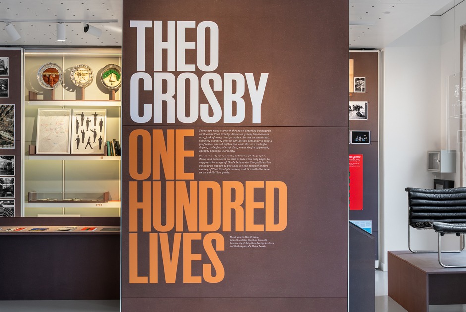 "Theo Crosby: 100 Lives". Photograph courtesy by Pentagram’s Osh Gallery