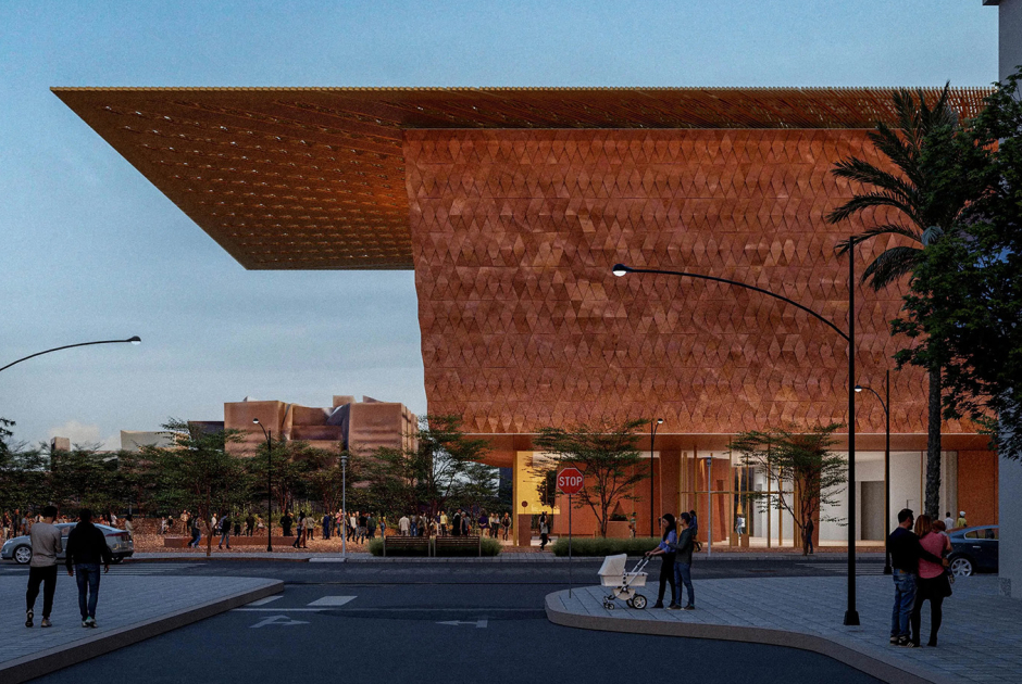Rendering. Las Vegas Museum of Art by Kéré Architecture. Image courtesy of Las Vegas Museum of Art