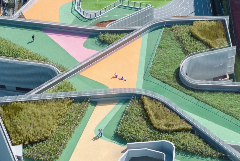 Cuizhu Foreign Language School by Studio Link-Arc. Photograph by Tian Fangfang