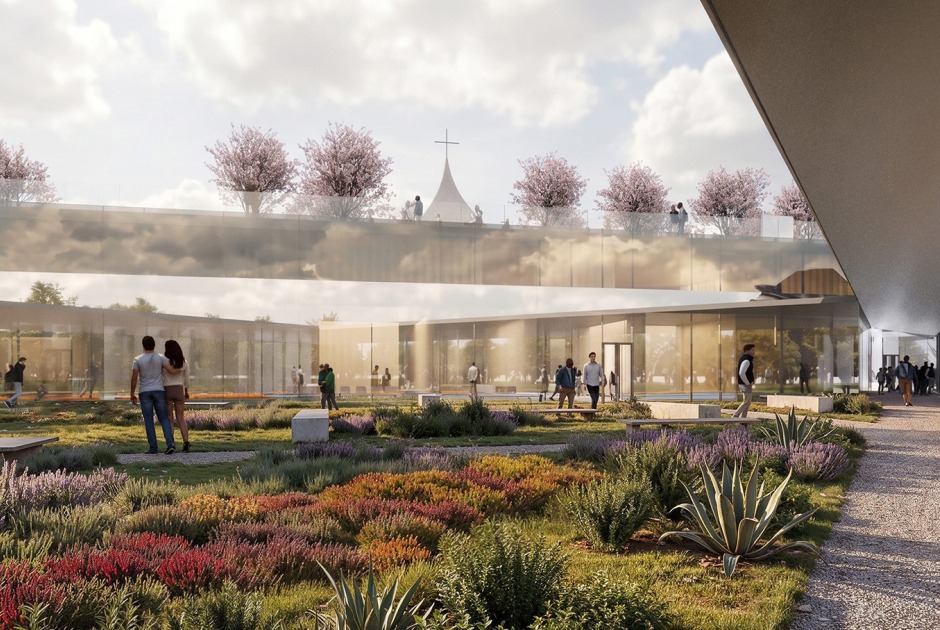 Ambrosian Monastery Milan by Stefano Boeri Architetti. Rendering by Stefano Boeri Architetti