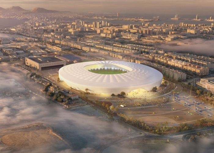 Estadio de Gran Canaria, La Nube por L35 Architects y Estudio 0710. Visualización por L35 Architects