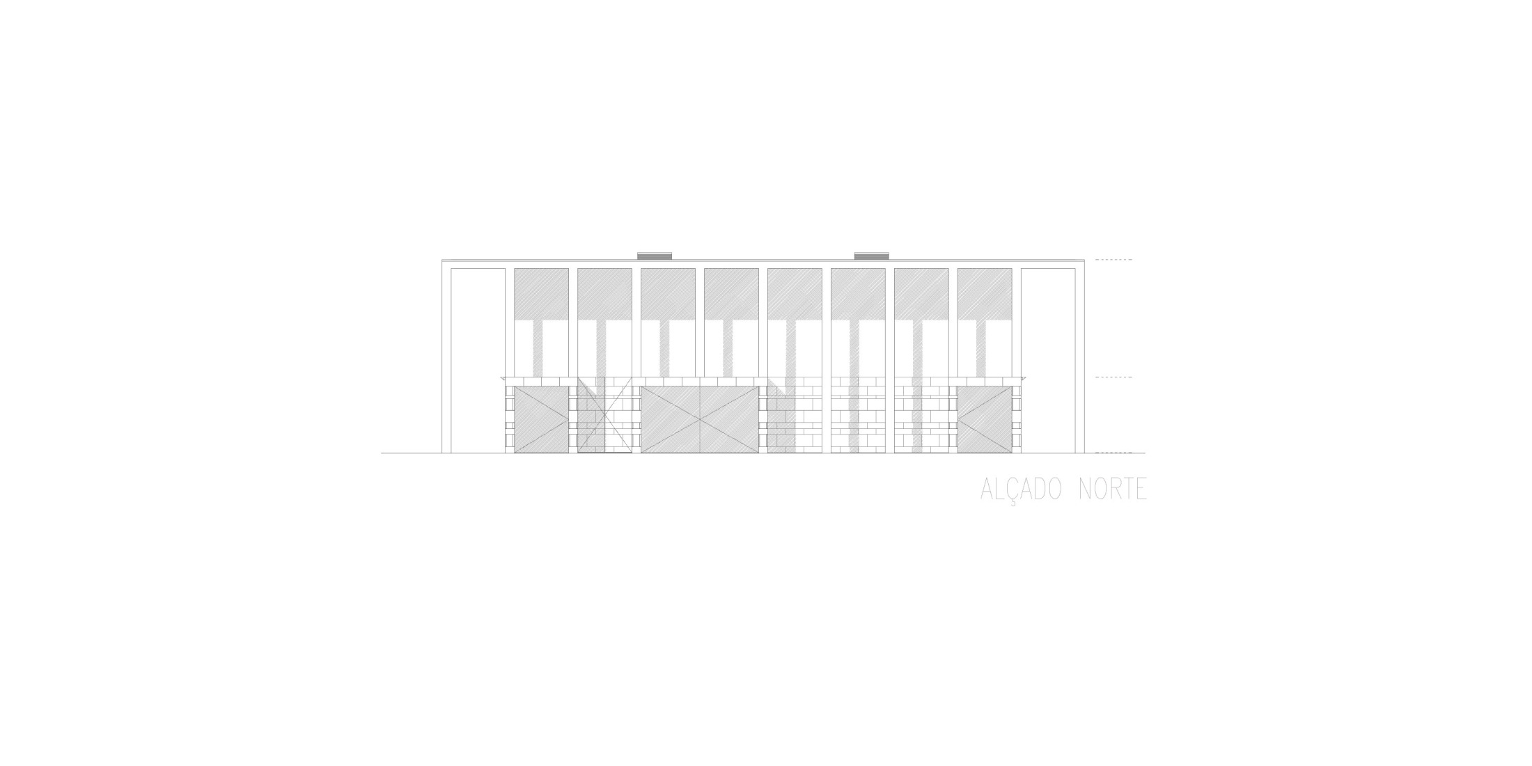North elevation. Caminha Market by Loftspace and Tiago Sousa. 