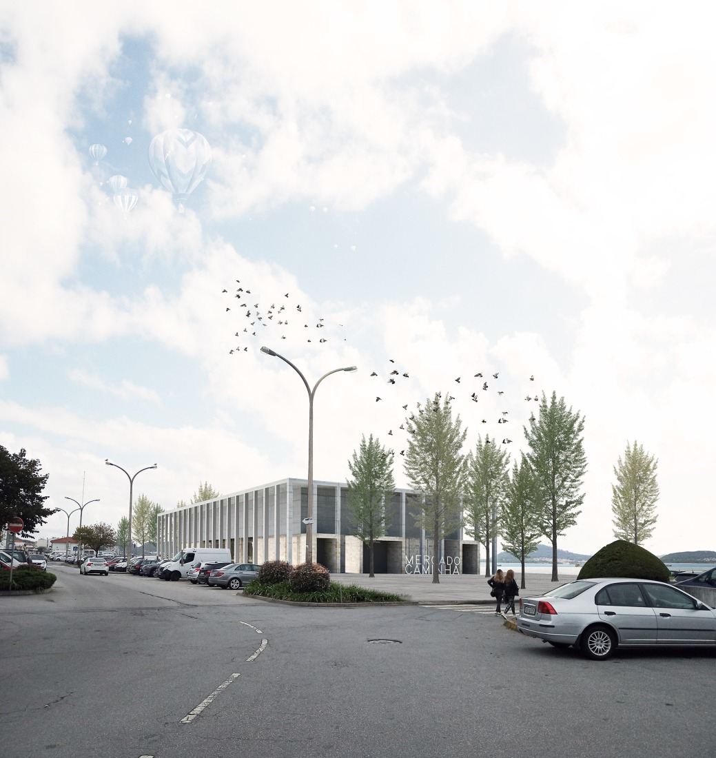 Rendering. Caminha Market by Loftspace and Tiago Sousa. 