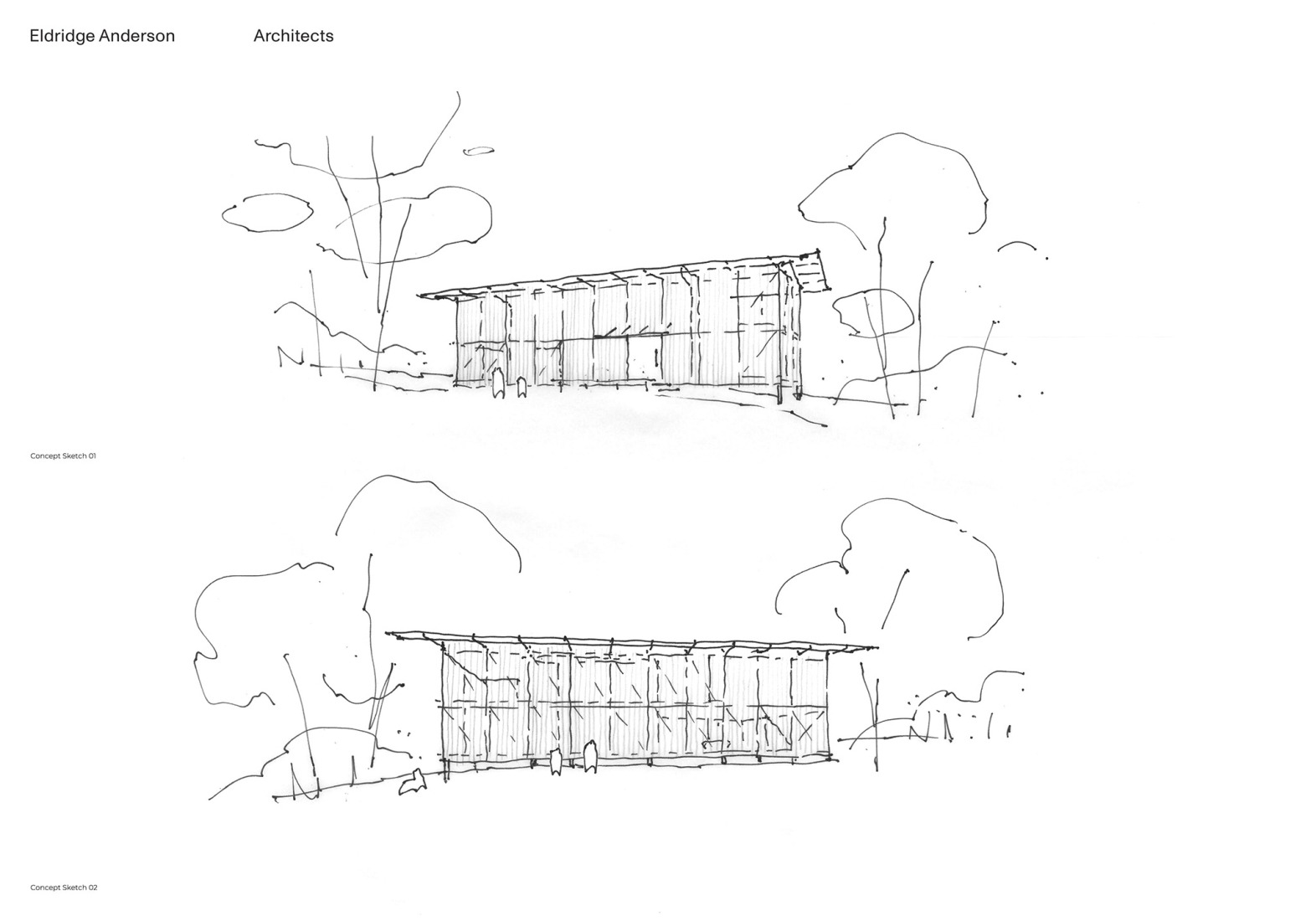 Sketch. Jan Juc Studio by Eldridge Anderson Architects. 