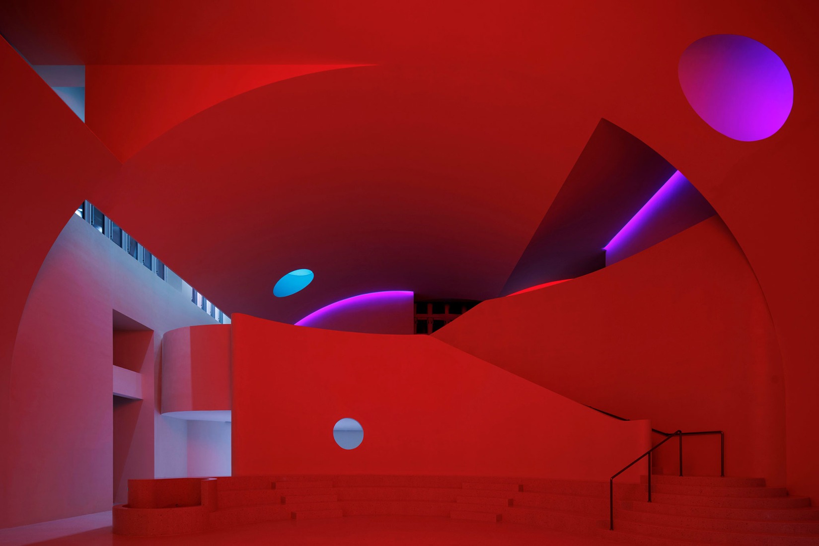 Galería de arte «Flickering Peak CP·SUN RIVER» por Wutopia Lab. Fotografía por Guowei Liu.