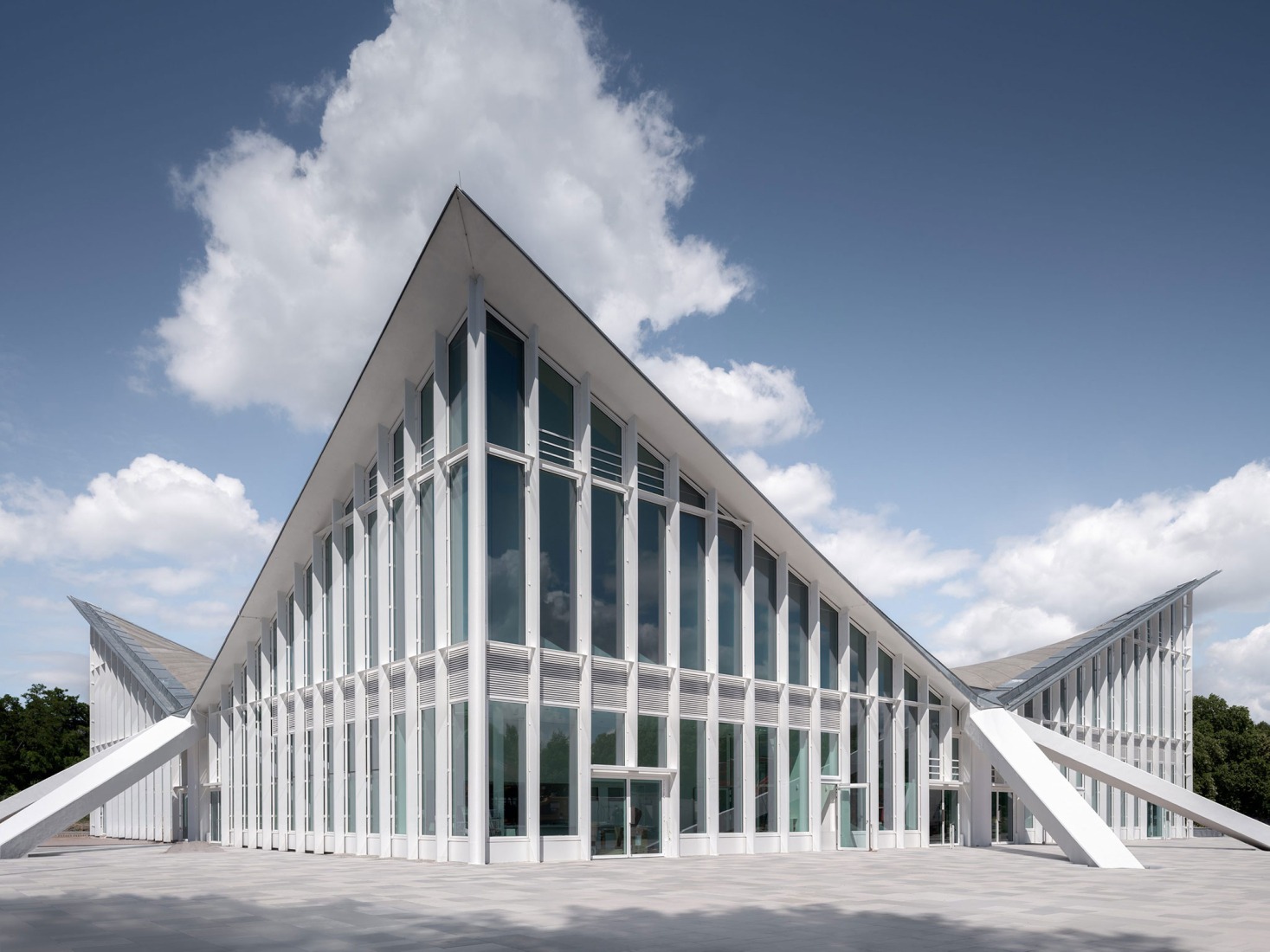 Hyparschale Magdeburg renovation by gmp Architekten. Photograph by Marcus Bredt.