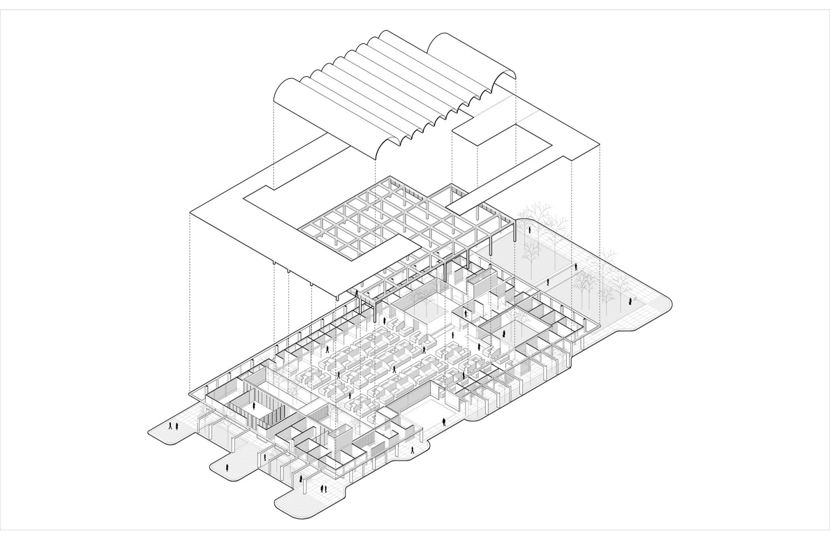 Axonometry. 22 November Market by RZERO estudio.