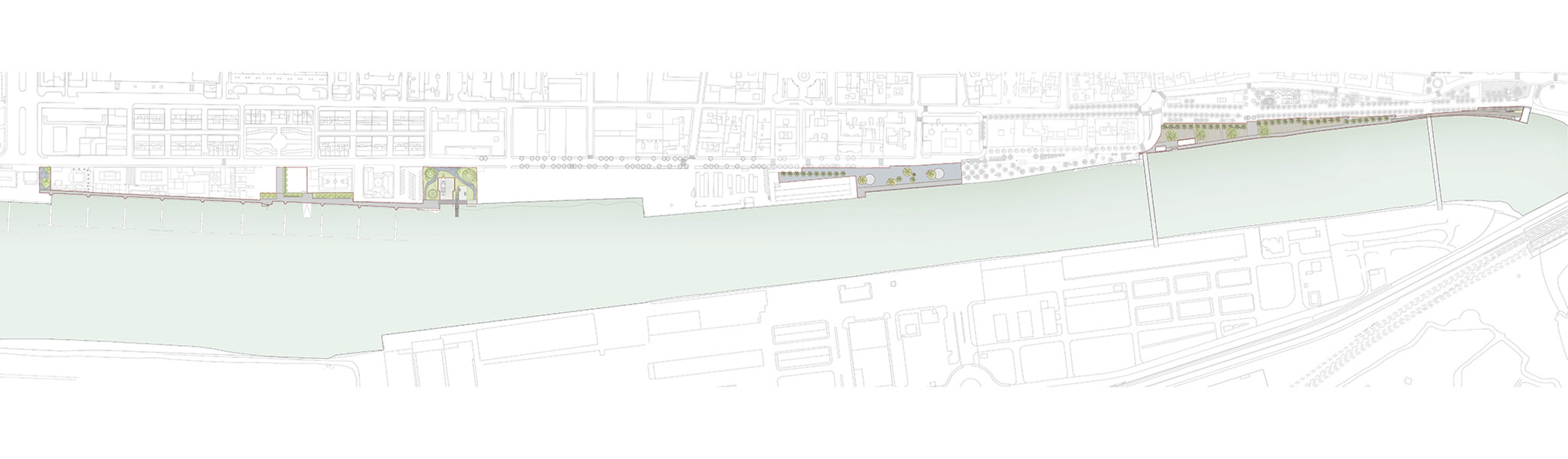 General floor plan. Renovation of the Guadalete riverside promenade by Estudio ACTA.