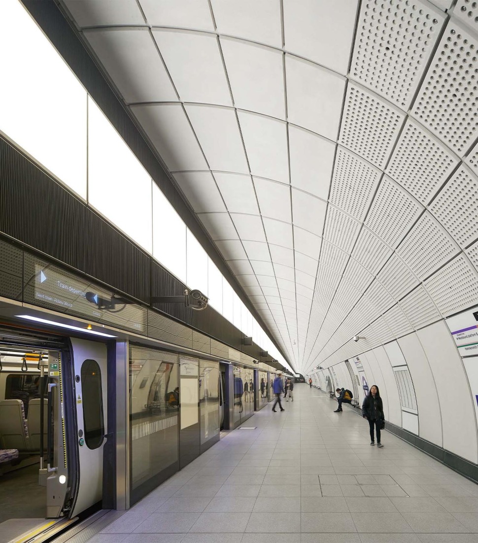 The Elizabeth line by Grimshaw. Photograph by Hufton + Crow.
