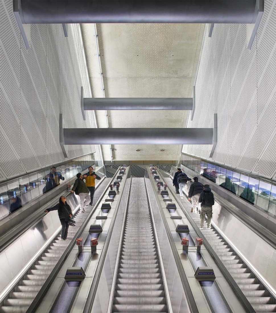 The Elizabeth line by Grimshaw. Photograph by Hufton + Crow.