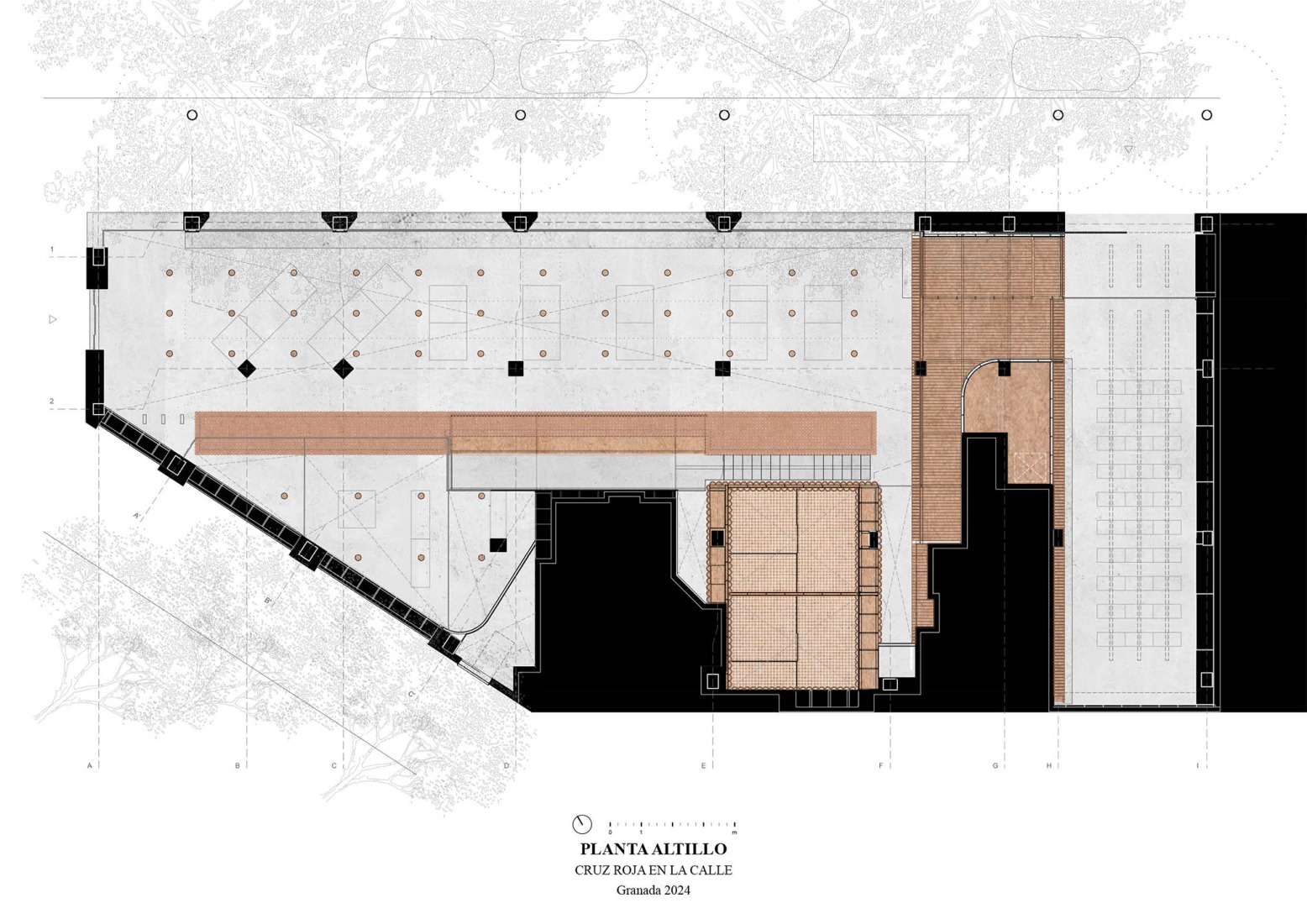 First floor plan.  A cardboard office by Tomás García Píriz Estudio.