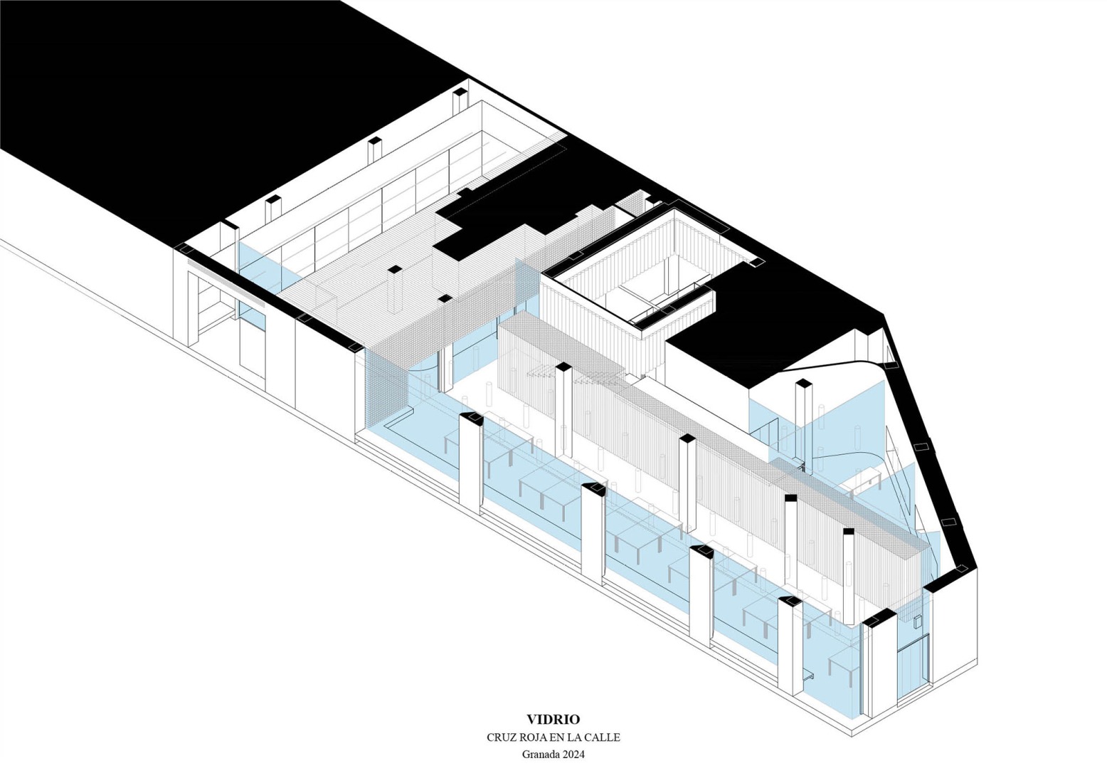 Axonometry of materiality. A cardboard office by Tomás García Píriz Estudio.