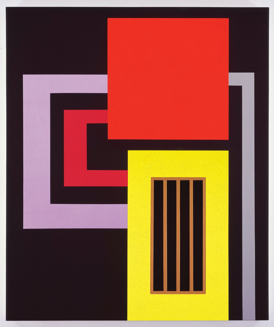 Blackout, 2005. Acrylic, fluorescent acrylic, and Roll‐a‐Tex on canvas. Private collection.