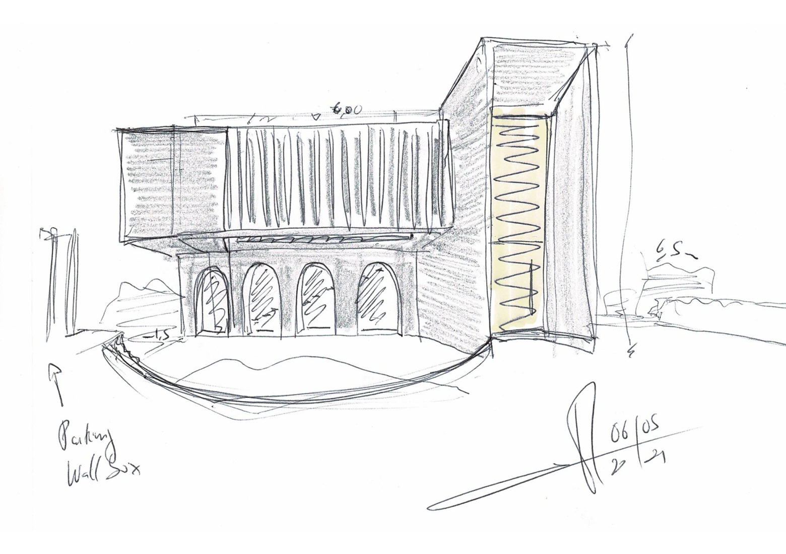 Sketches. Villa Fortaleza by Vieira de Moura Architects. 