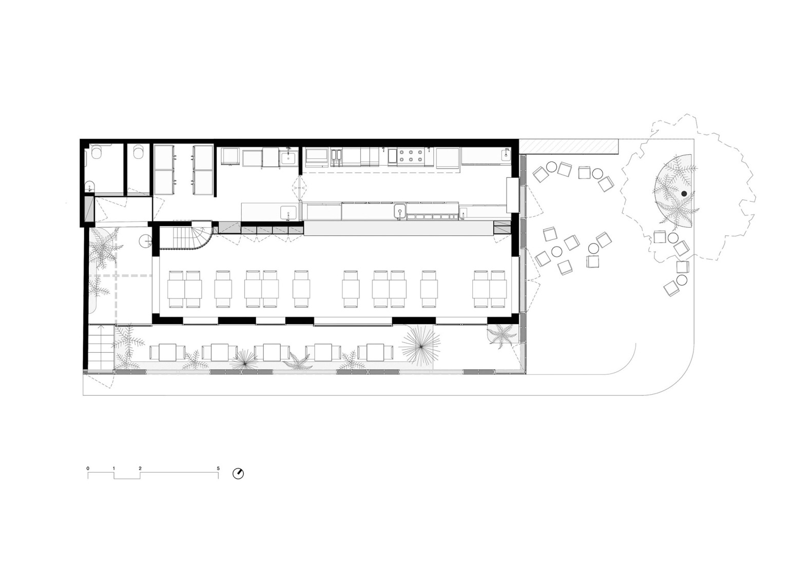 Ground floor plan. Jacó by Agencia TPBA + CLUBE.