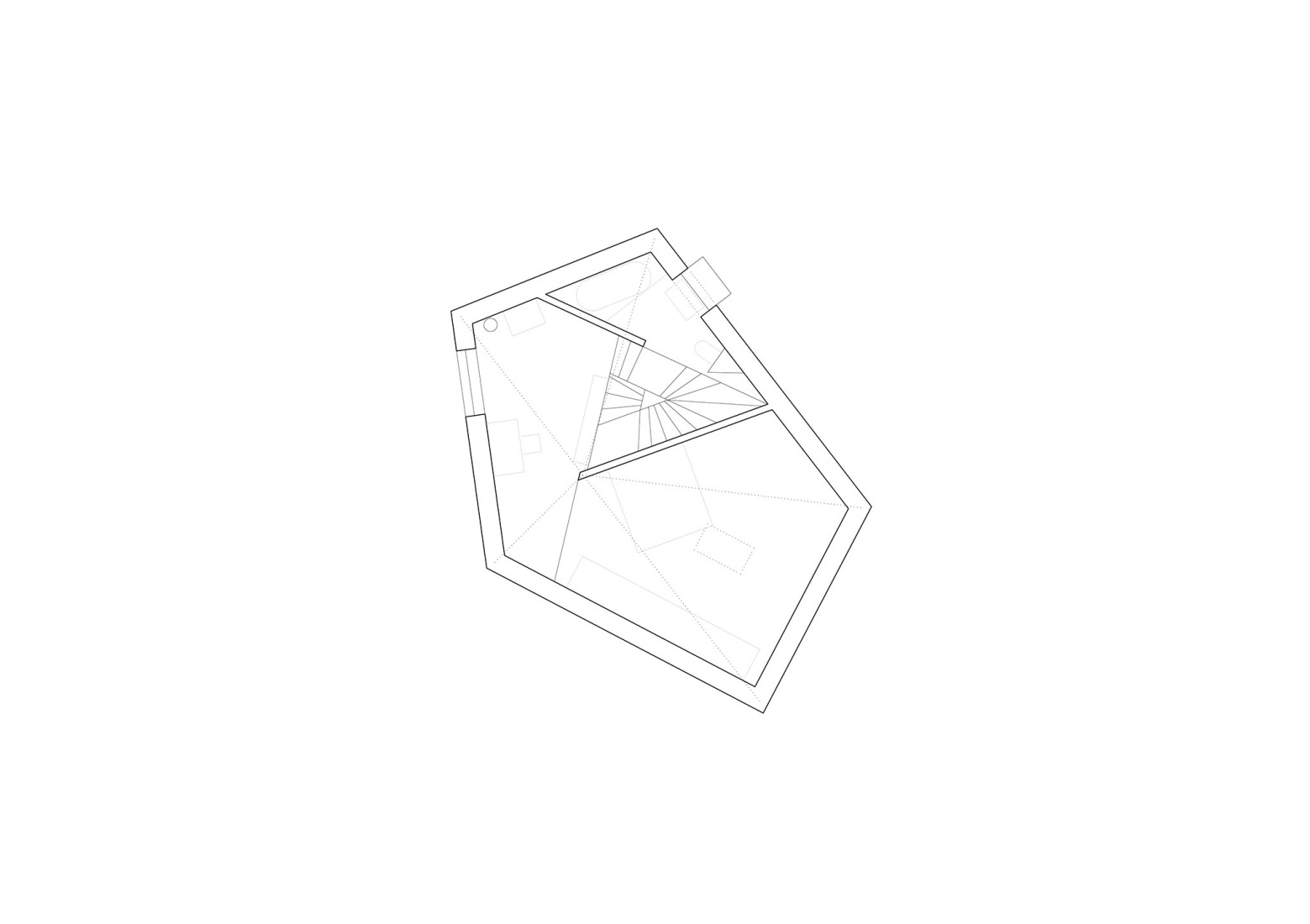 Fifth, sixth and seventh floor type plan. House with Seven Floors by Malý Chmel.