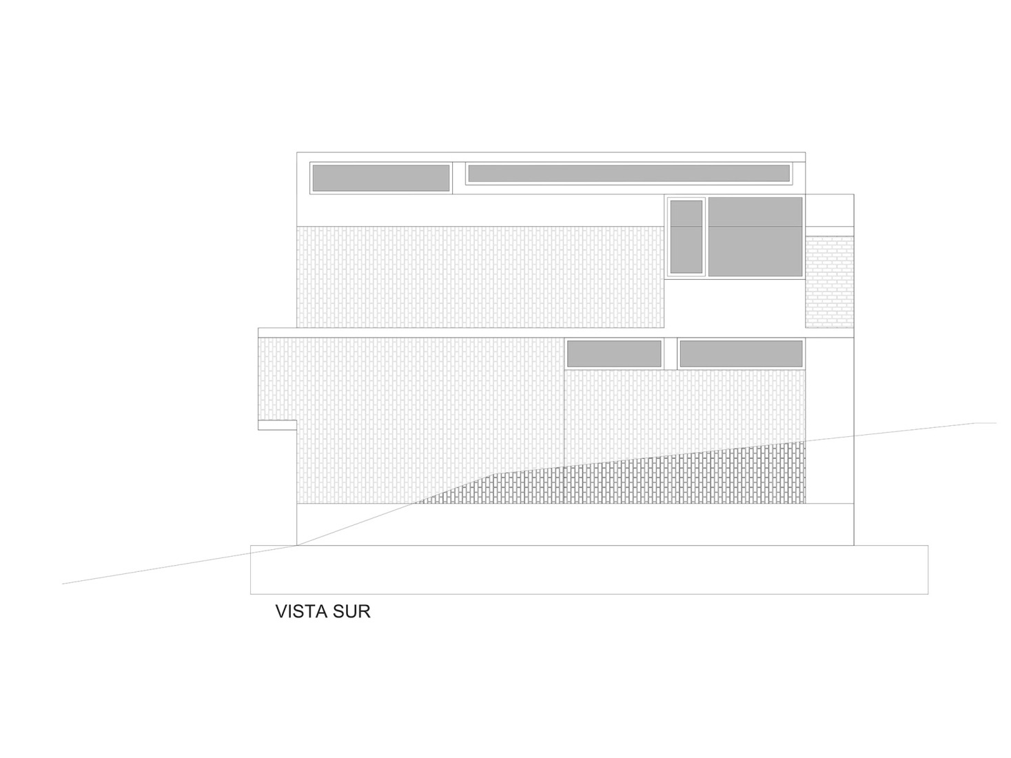 South elevation. Forest Fruit House by Barrionuevo Villanueva Arquitectos.