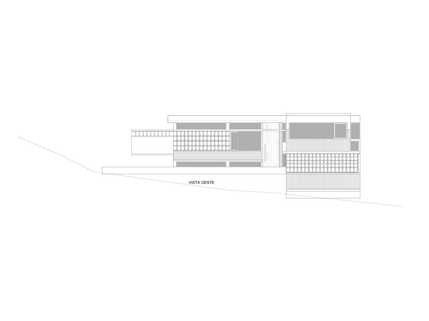 West elevation. Forest Fruit House by Barrionuevo Villanueva Arquitectos.